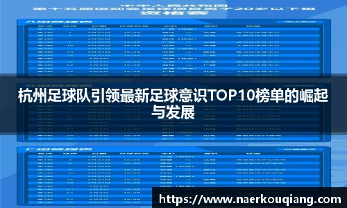 杭州足球队引领最新足球意识TOP10榜单的崛起与发展
